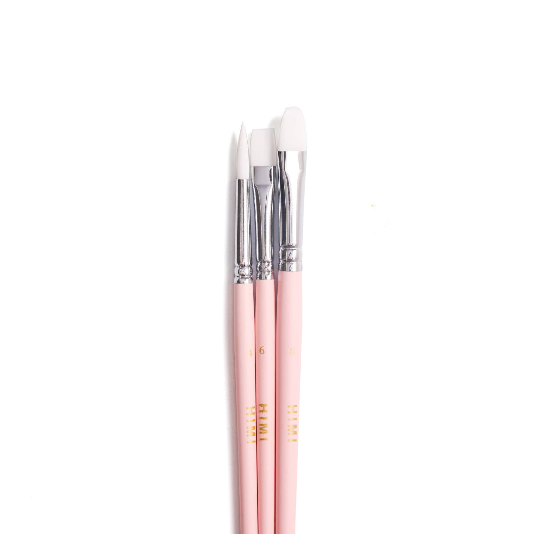 HIMI Penselset rosa (3 penslar)