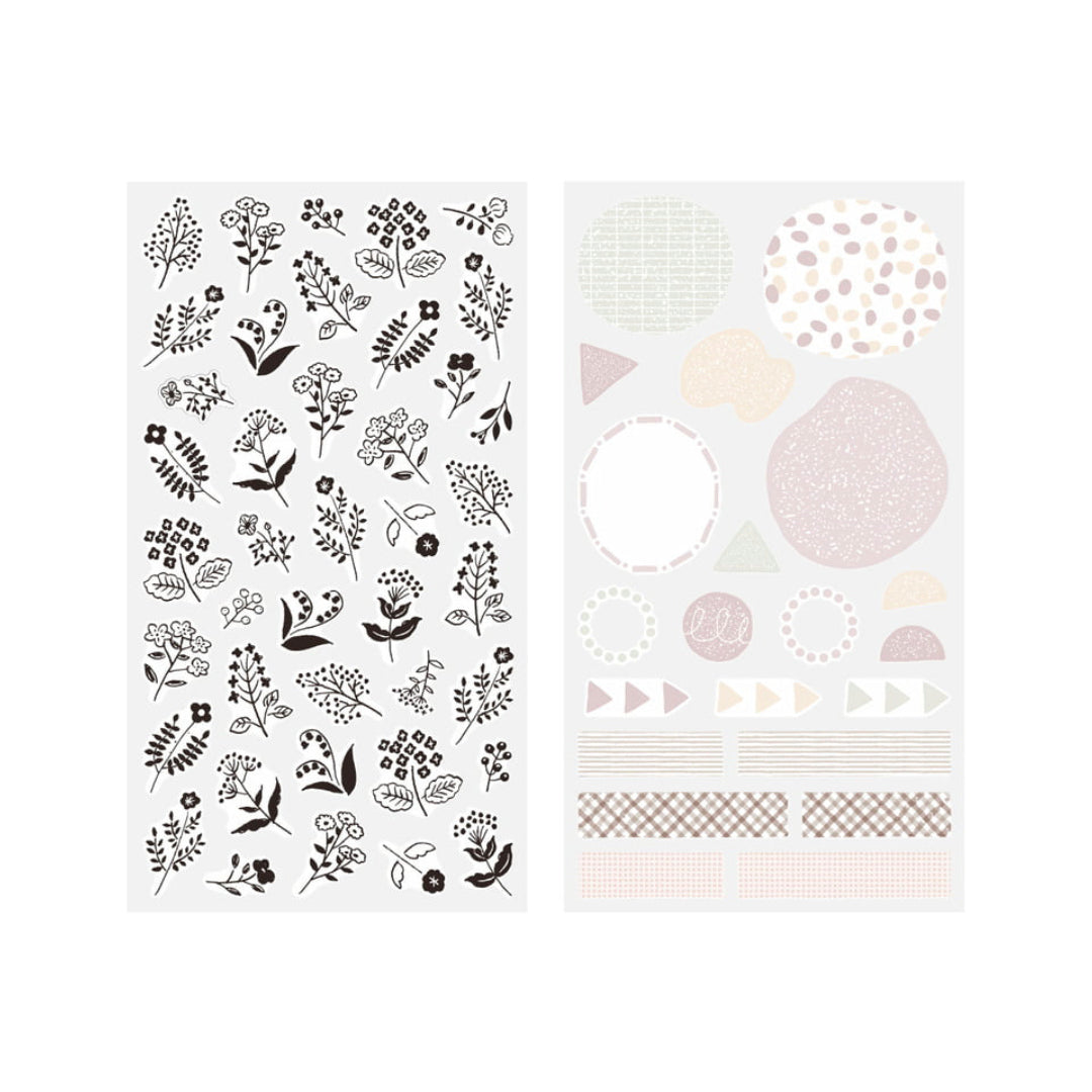 Sticker-TwoSheets-Monotone-Flower-2